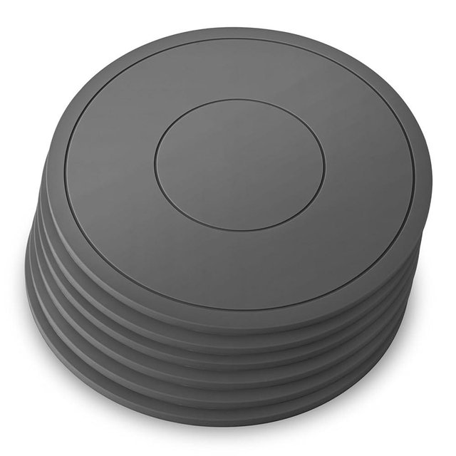 Silicone Trivet Mats 6 Pack Trivets for Hot Dishes Hot Pads for Kitchen, Trivets for Hot Pots and Pans,Heat-Resistant Non-Slip Dinner Plate Mat (Gray)