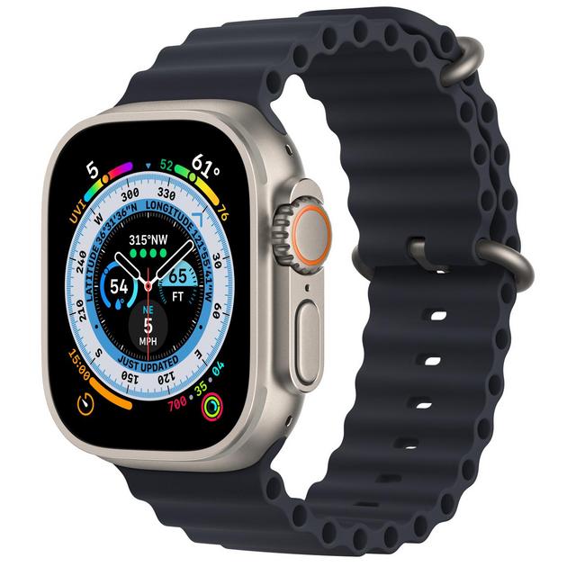 Apple Watch UltraTitanium Case with Midnight Ocean Band