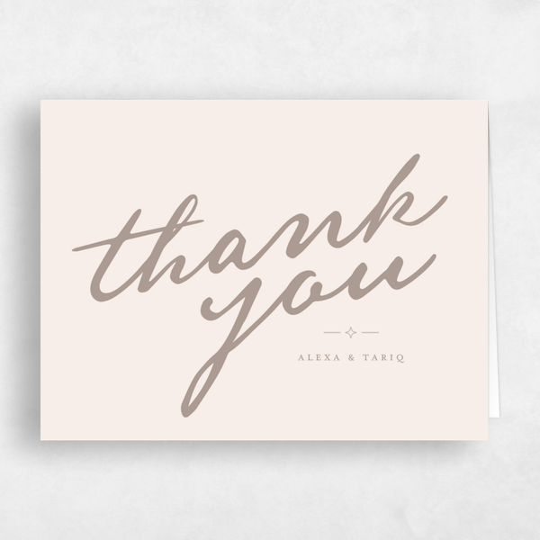 Cerise Landscape | Cobalt | Zola Thank You Cards