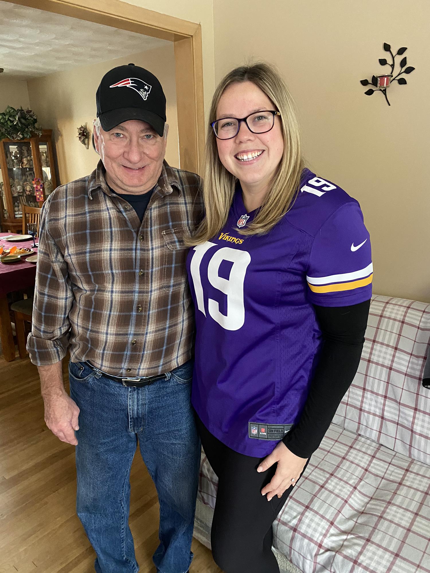 He may cheer for EVERY team except the Vikings, but this bride loves her father-in-law!