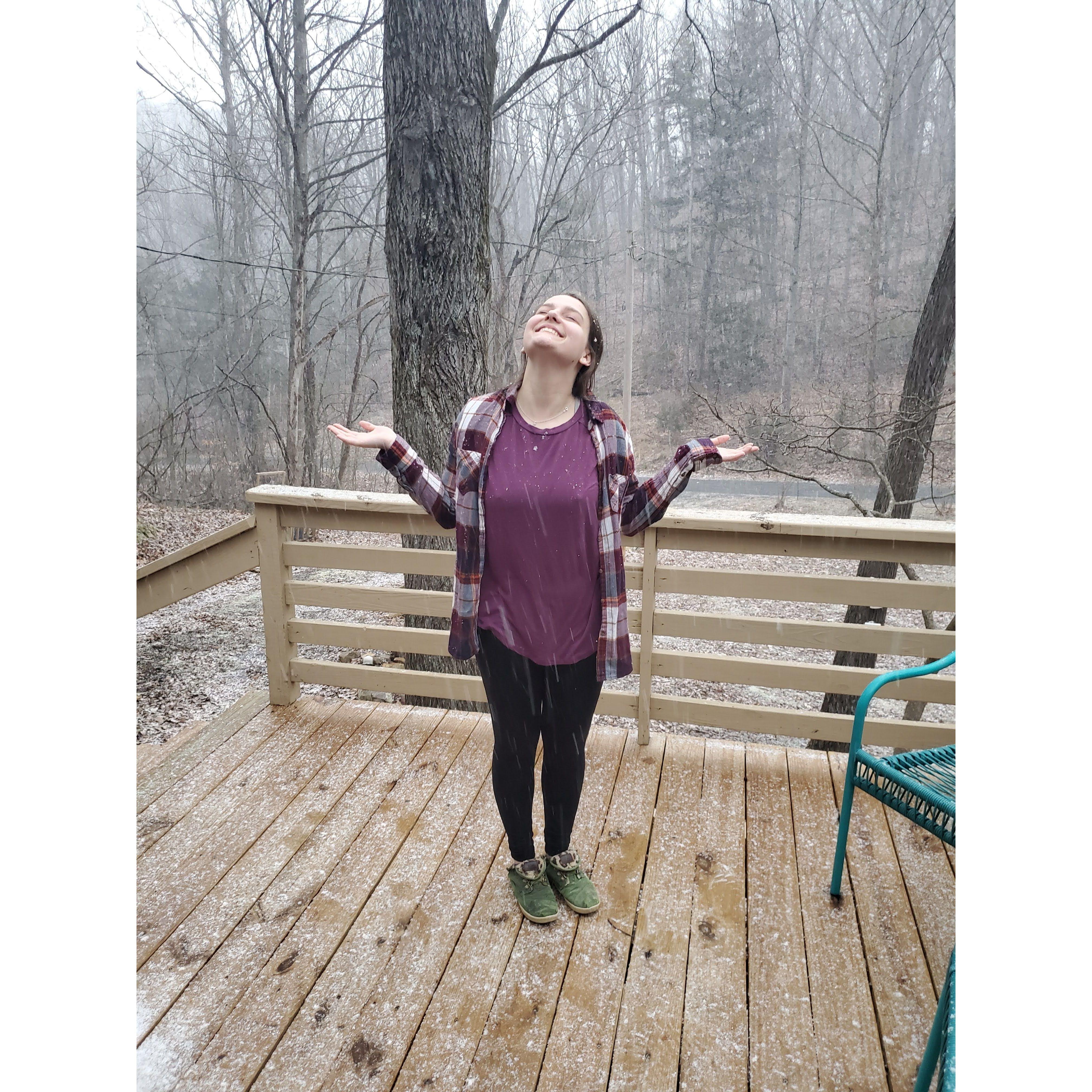 Weekend getaway to the mountains and the snow made it extra magical.
