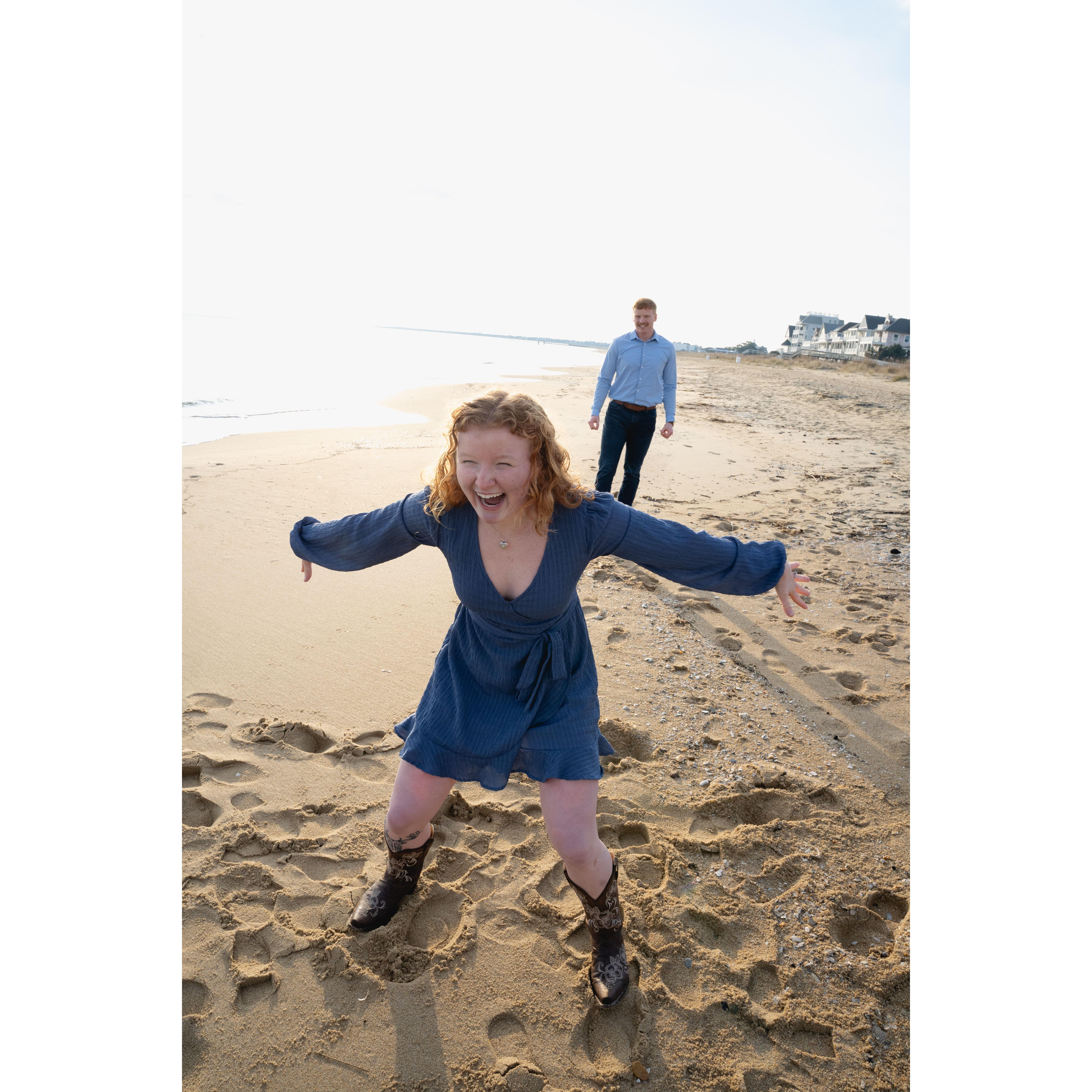 Alita preparing to catch her new fiancé.