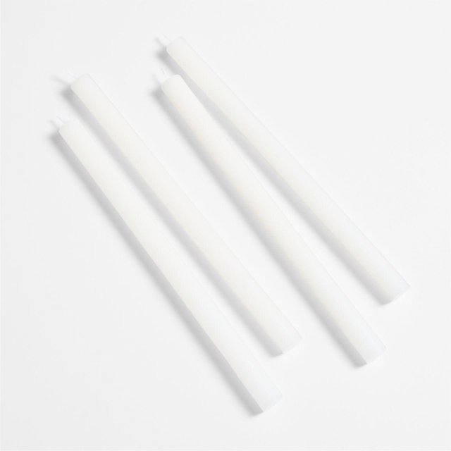 Garden Glow Lemon Leaf and Geranium Scented Indoor/Outdoor Taper Candles, Set of 4
