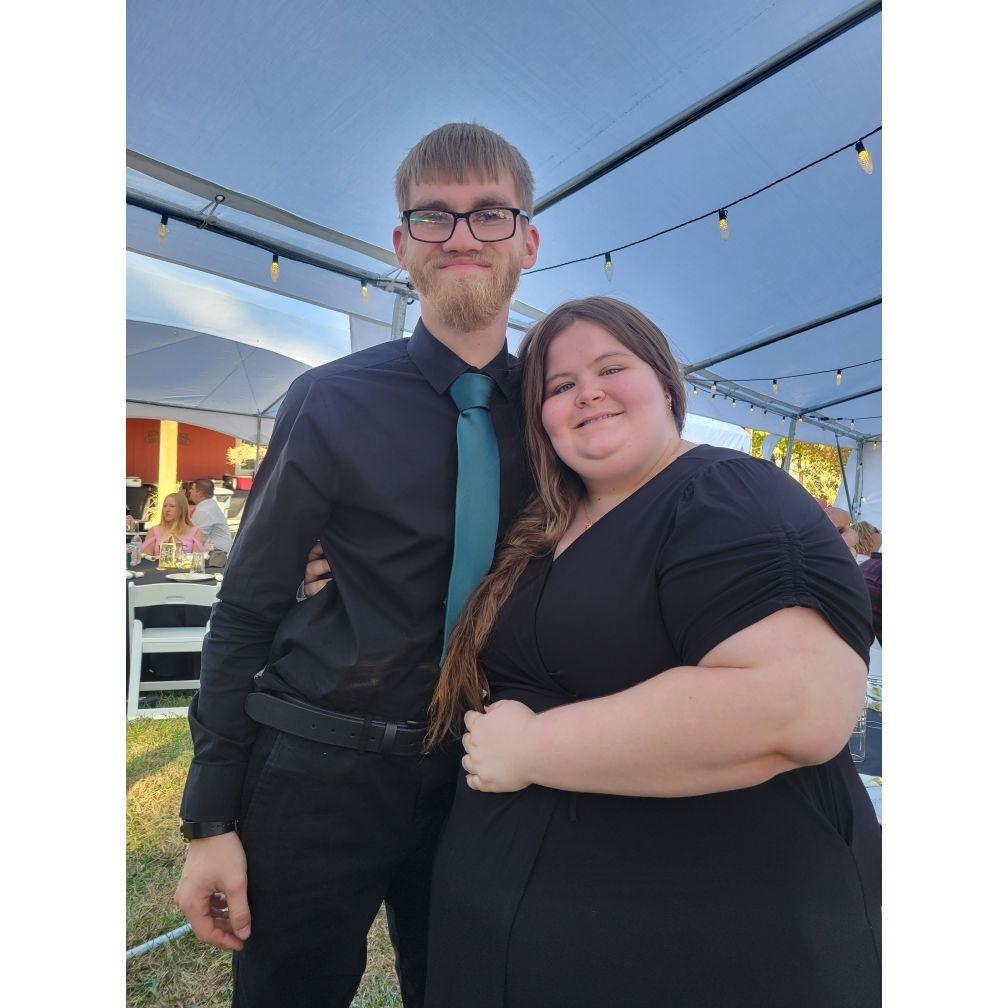 Our first wedding together