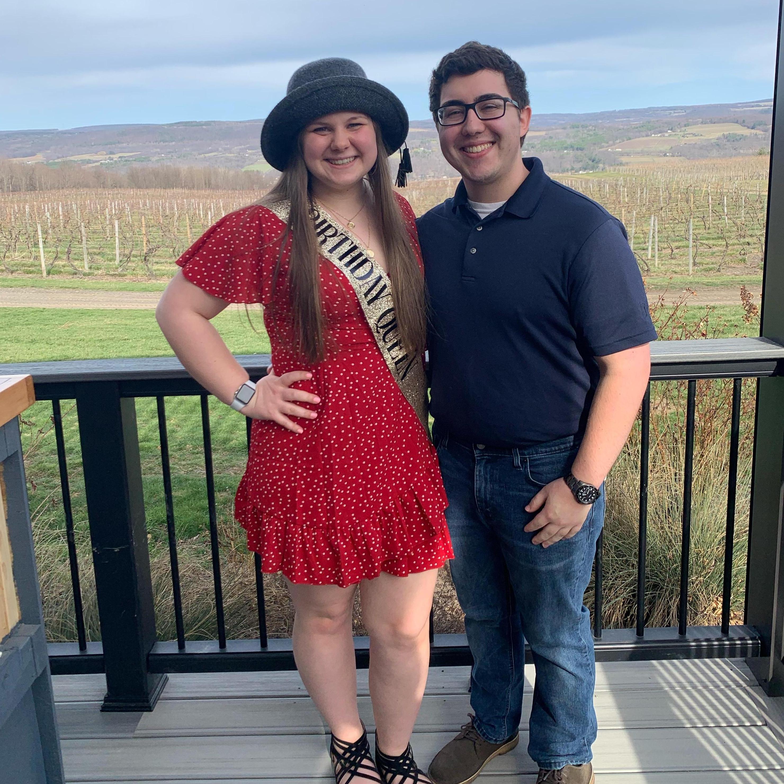 Jon and Elyse on Elyse's 22nd birthday in the Finger Lakes!