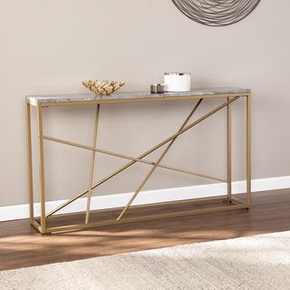 Arendal Faux Stone Console Table