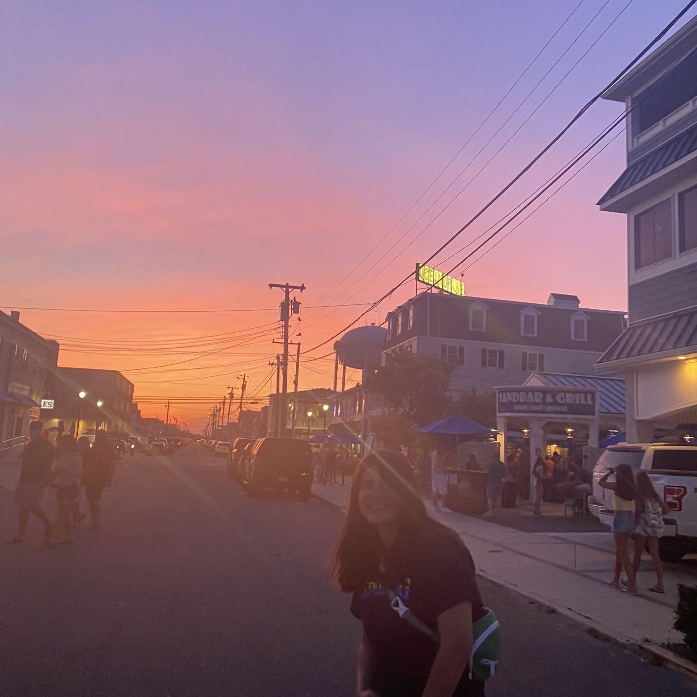 The Sea Isle sunset & Mary on the night we said "i love you" for the first time <3 July 18th 2020