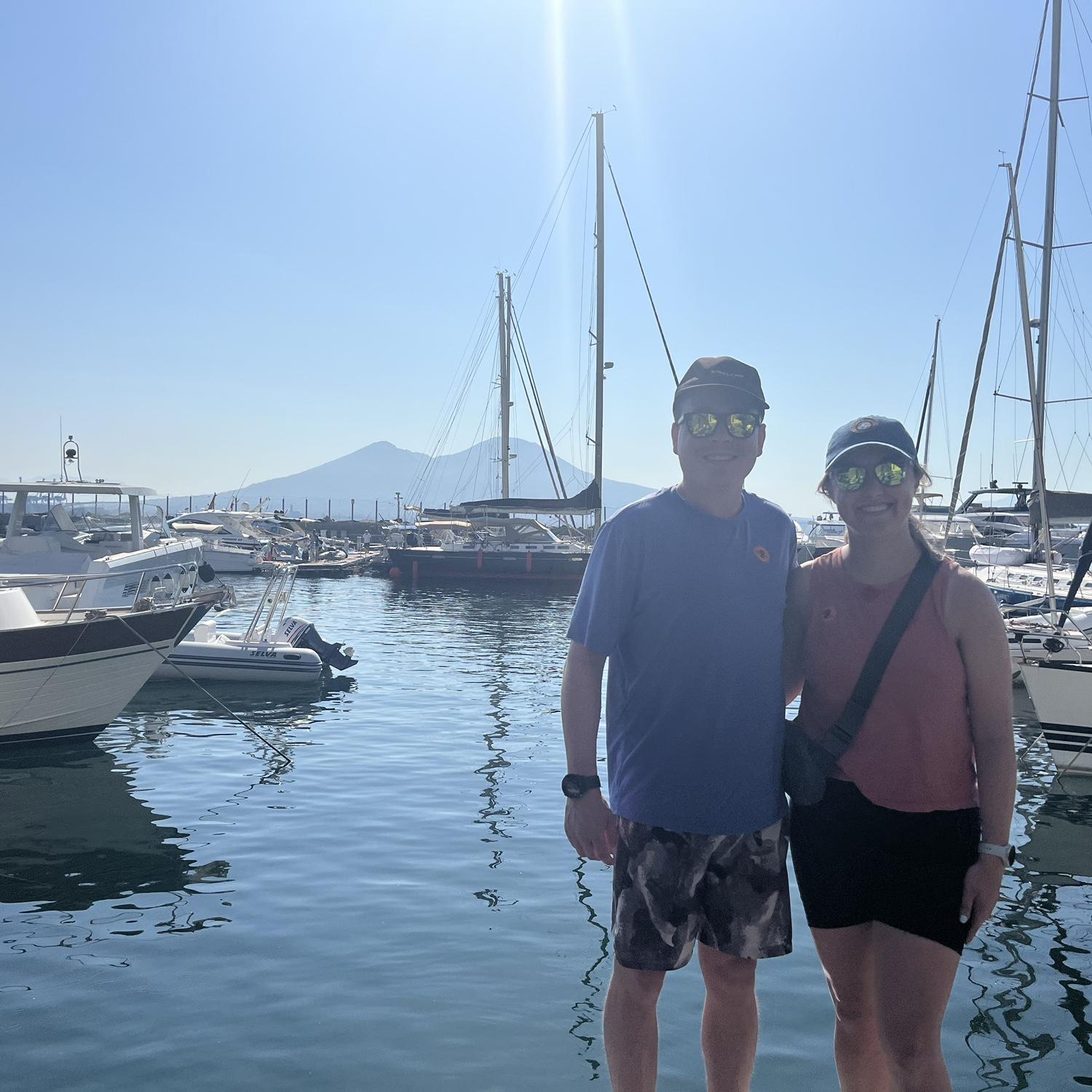 Naples, Italy, at the start of our treacherous bike tour