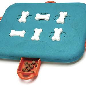 Dog Casino Interactive Treat Puzzle Dog Toy, Turquoise