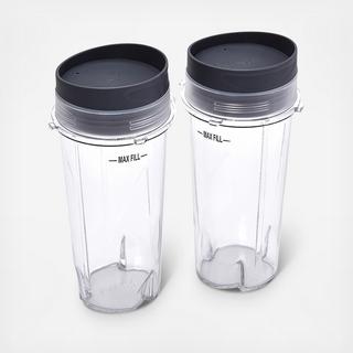 Single Serve 16 Oz. Cups with Lids, Set of 2