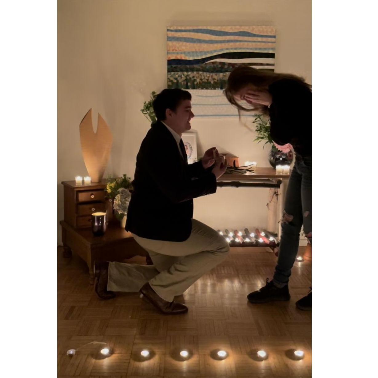 The night Ben proposed to Hannah, he proposed in their candlelit apartment. She had no idea that he would be whisking her away to Paris two days later for their engagement photoshoot.