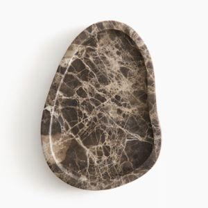 Small Marble Tray - Dark brown