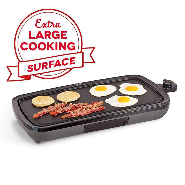 DASH DEG200GBGY01 Everyday Electric Griddle, 19.75” x 9.5”, Grey