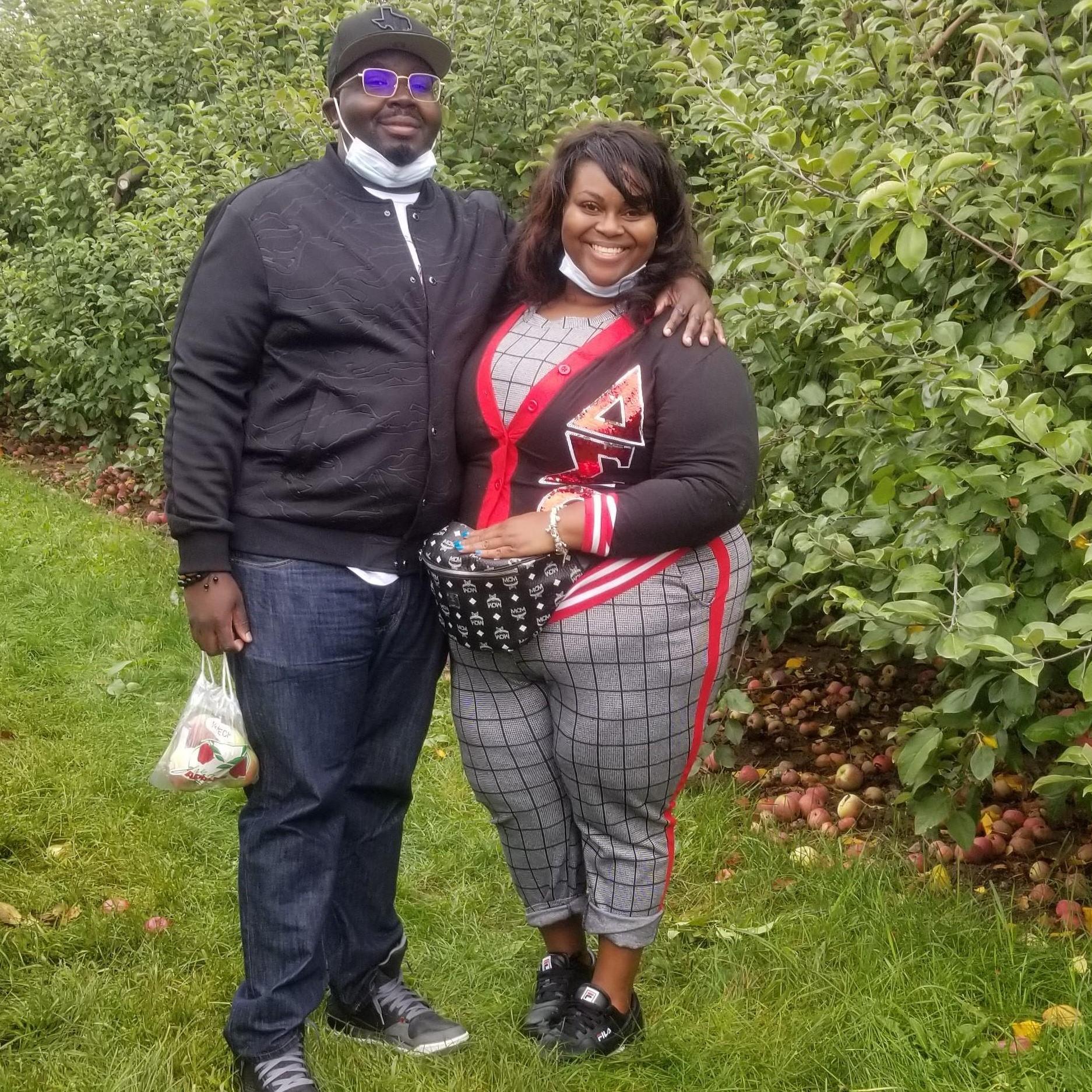 In Detroit picking Apples!