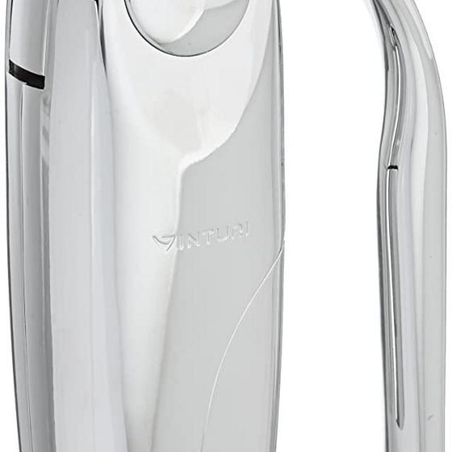 Vinturi Heavy-duty Vertical Lever Wine Opener with Built-in Foil Cutter, Silver