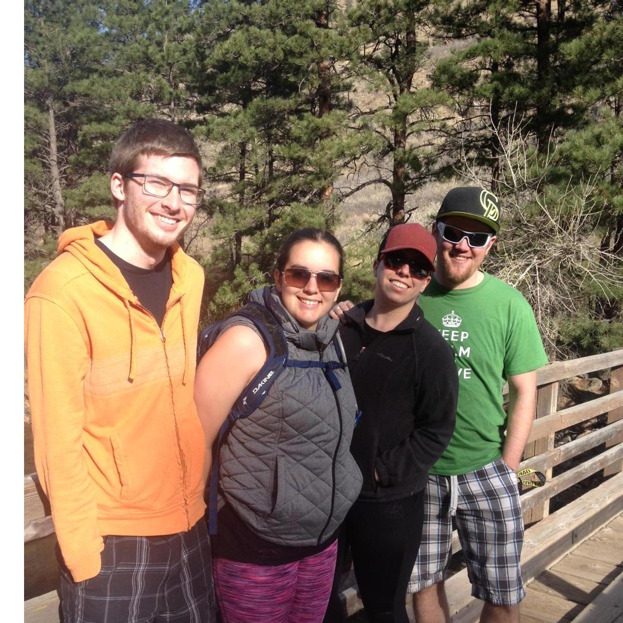 Grey Rock hiking trip with the friends. It goes from left to right Ron, Carissa, Ariel, and Cody