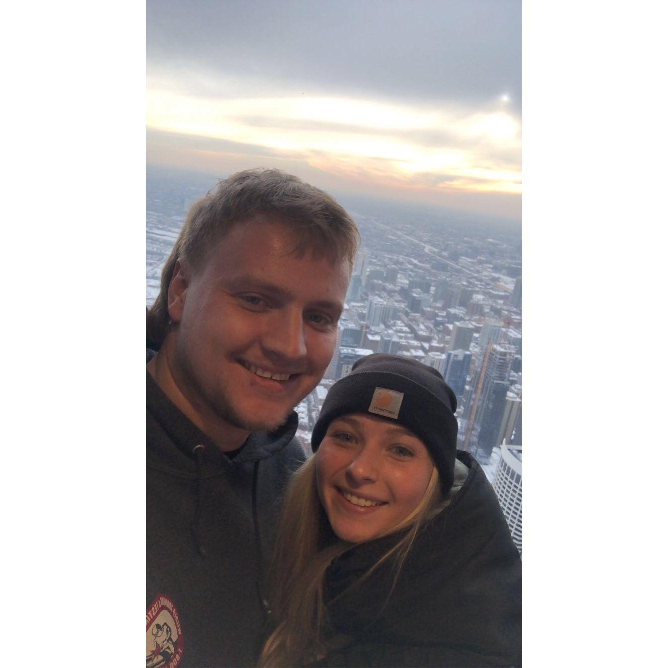 Liz drove to Chicago to visit Jordan while working there