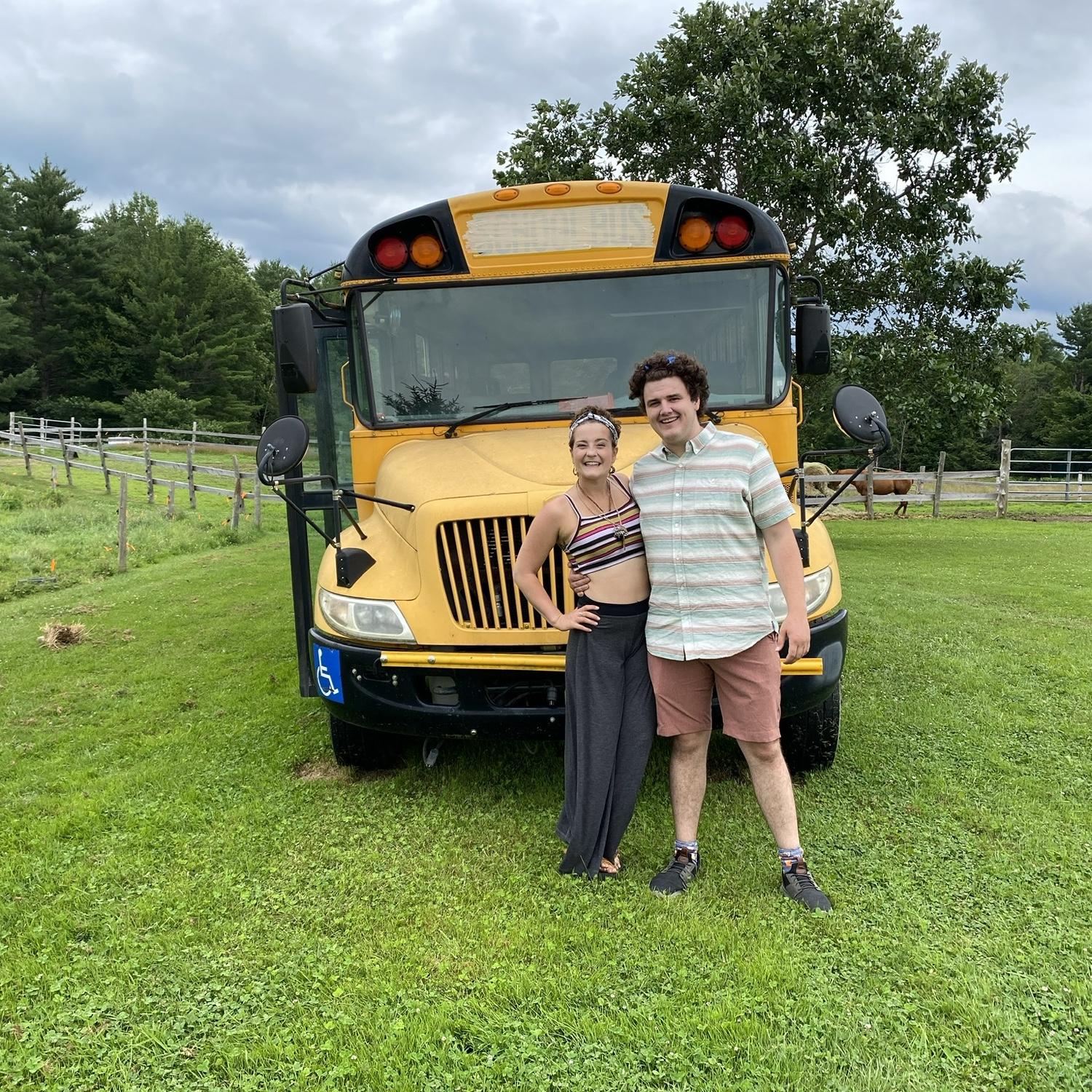 A year into our romantic relationship and several months into a pandemic we bought a school bus! We began to demo it so we could turn it into our first home.