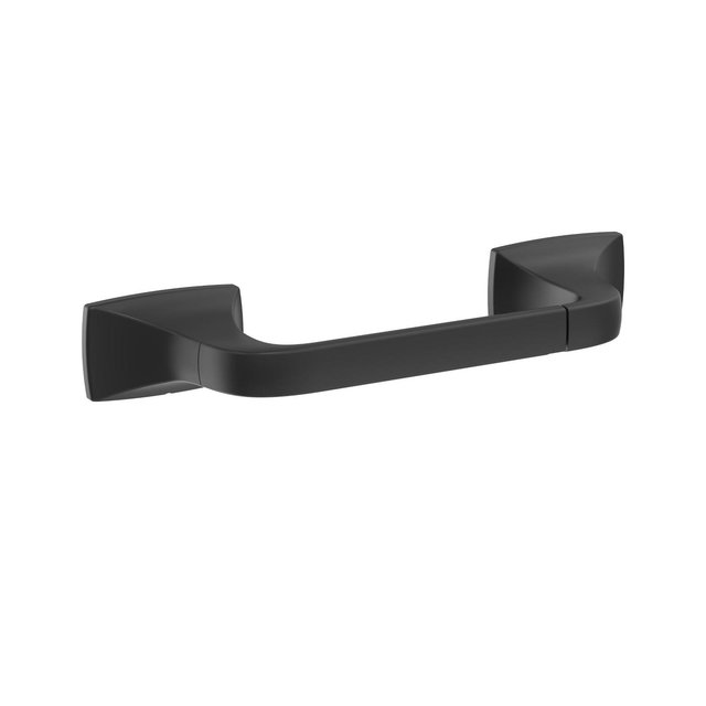 Amerock Highland Ridge Matte Black Pivoting Double Post Toilet Paper Holder