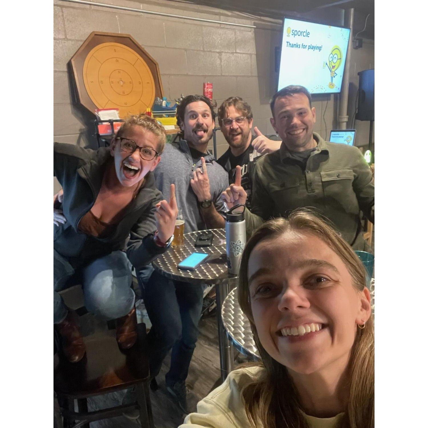 The second time the San Potatoes won trivia at Clandestine. April 2023.