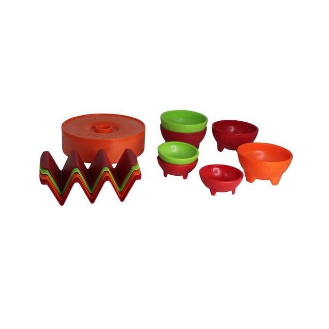 IMUSA 6.8" Durable Plastic Taco Fiesta Set