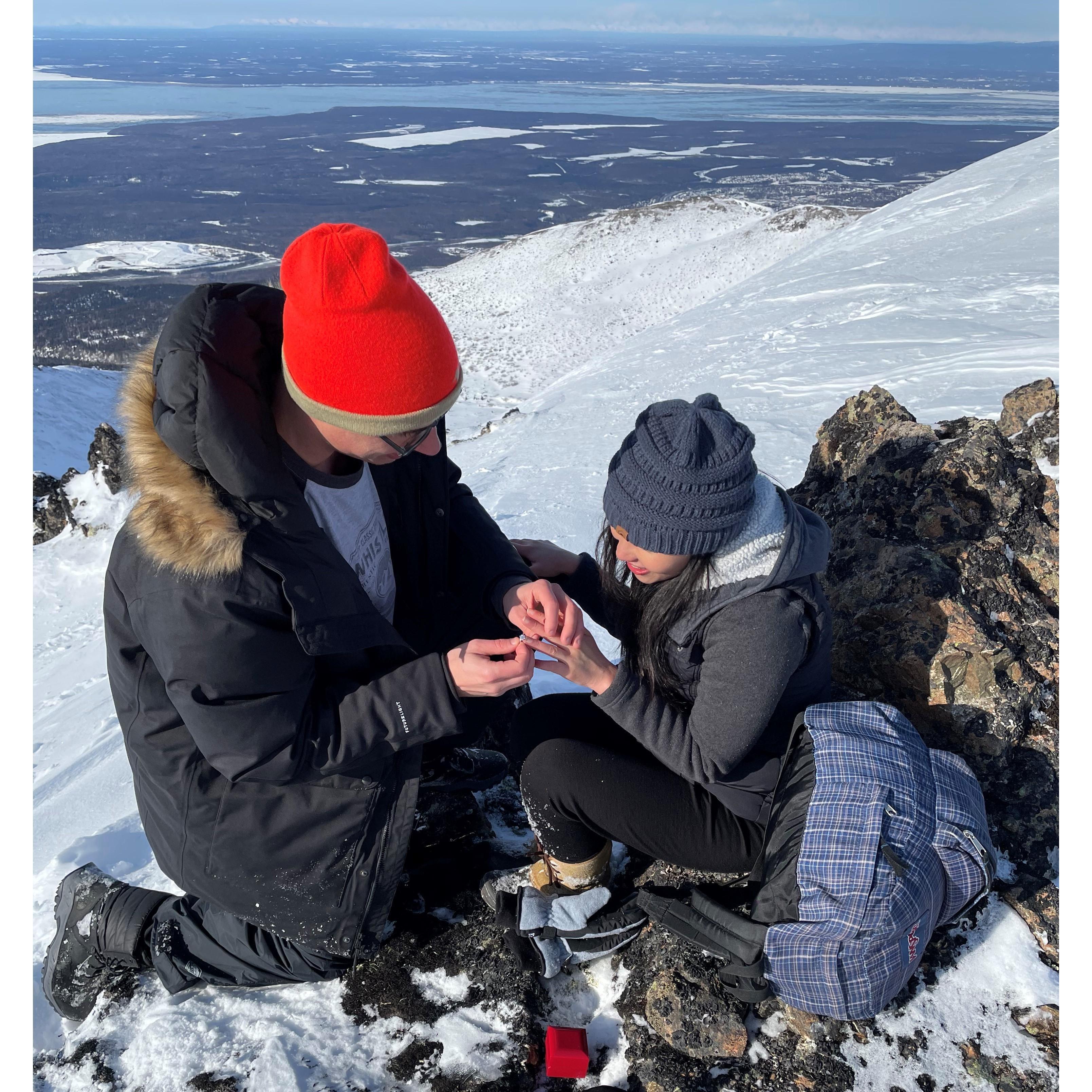 Putting the ring on!
