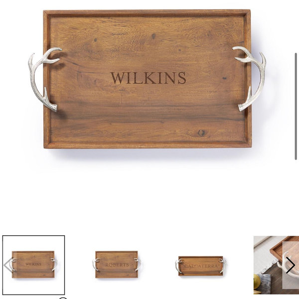 Wood Antler Tray