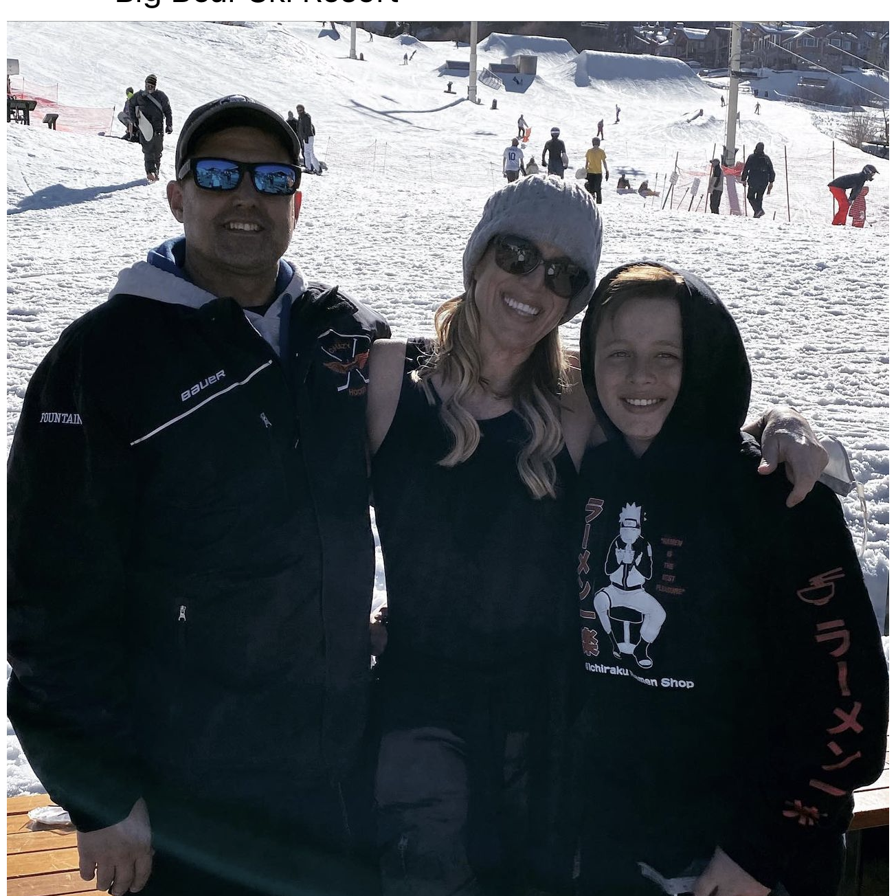Celebrating Hunter's birthday in Big bear.