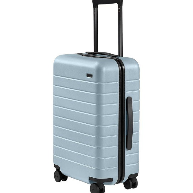 Away Amazon Exclusive Carry-On Luggage - 22-Inch Lightweight Hardside Suitcase with 360° Spinner Wheels, Interior Compression System, TSA-Approved Lock - Sky Blue