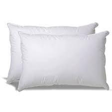 Continental Bedding - Premium 100% White Goose Down Pillows. King Size (Set of 2)