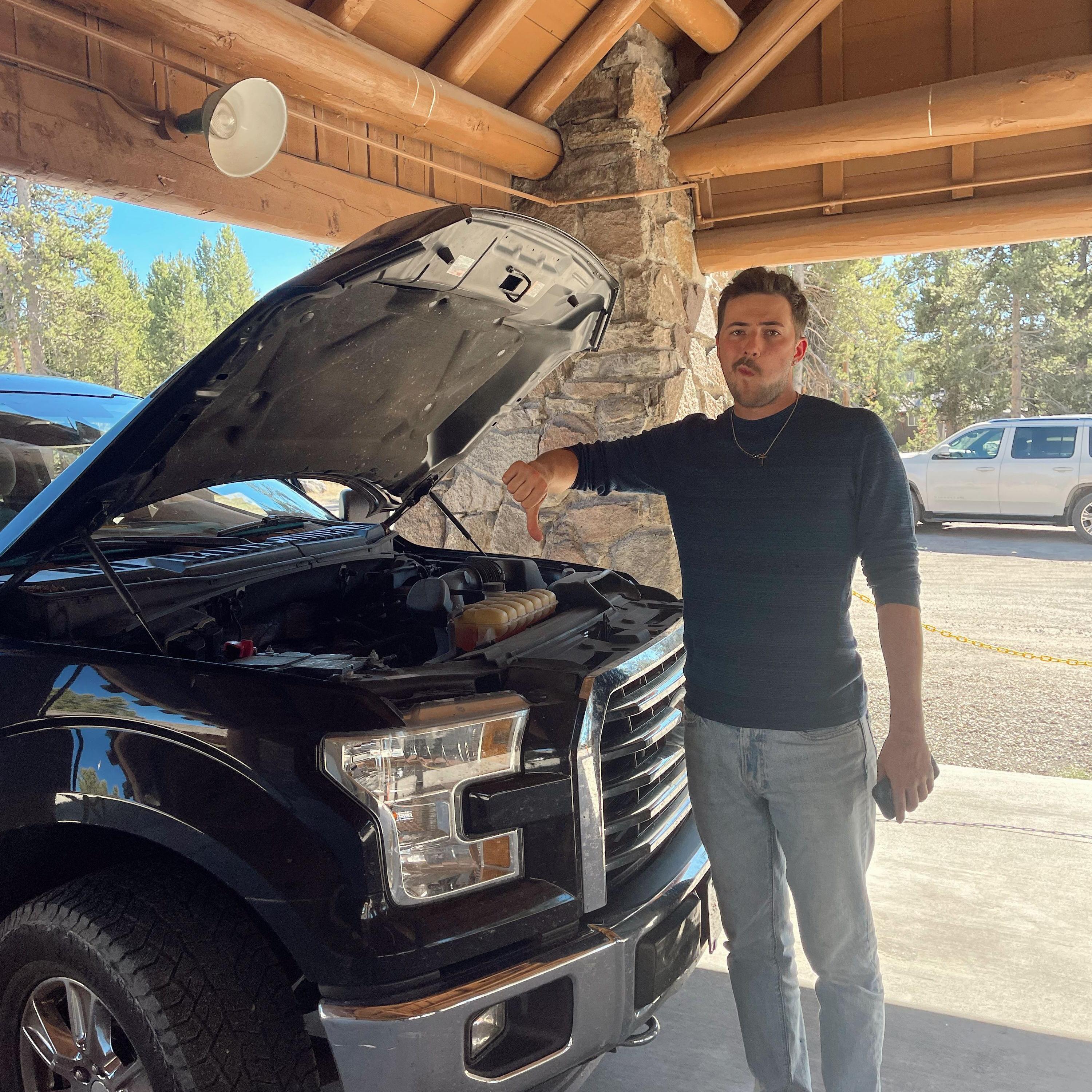 We calmly navigated our truck battery spewing acid and nearly blowing up. Apparently God wanted to test us right away to make sure we were a good fit for marriage!