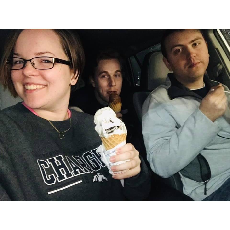 An evening of ice cream with my Man of Honor William, one of many nights of laughs and fun with these guys!