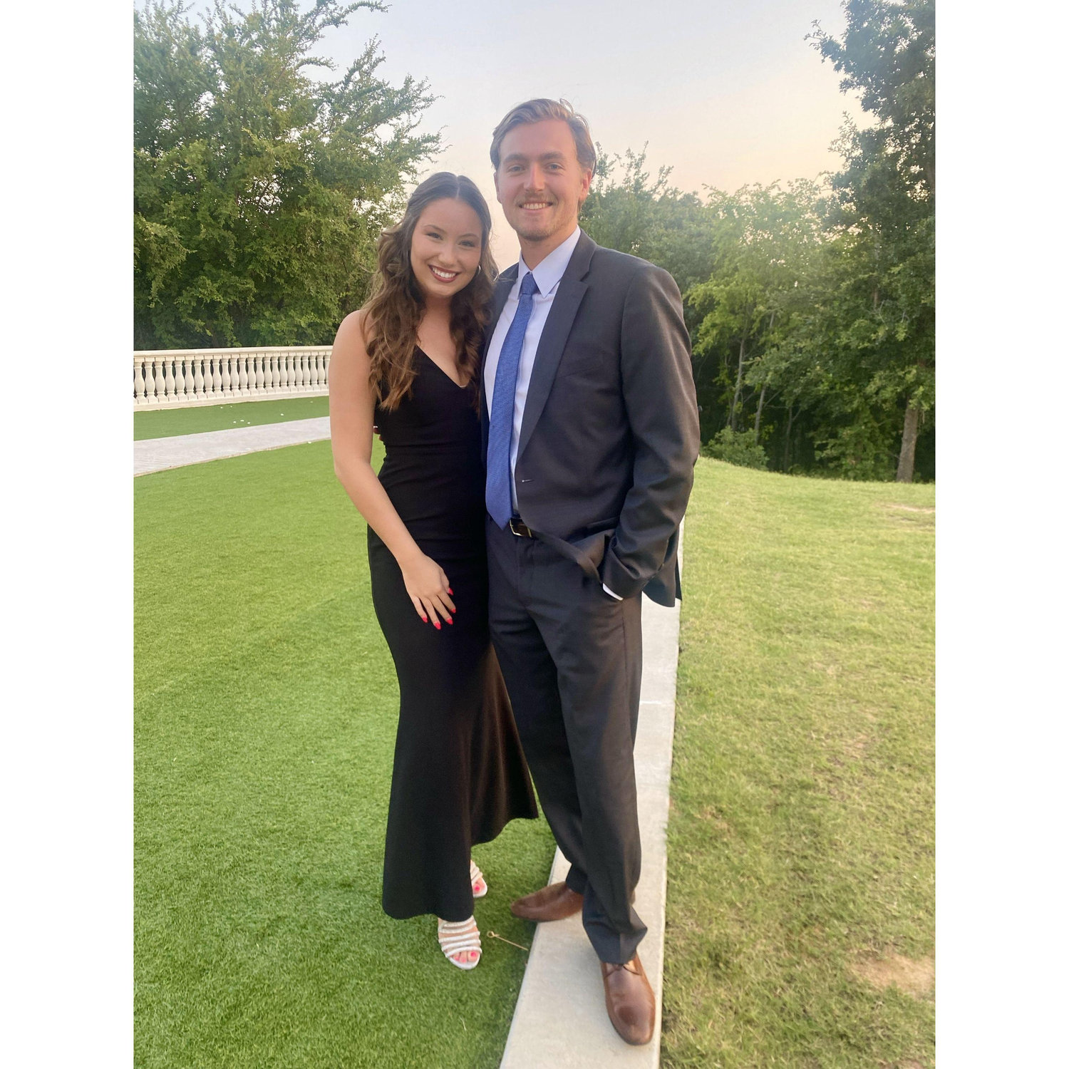 Fun fact- this picture was taken at a wedding in 2023 at the SAME venue we will be married at! Little did we know what the future held!