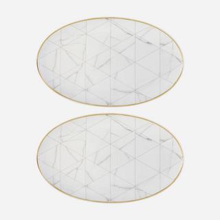 Carrara Medium Oval Platter, Set of 2