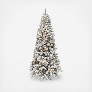 Flocked Alaskan Pine Christmas Tree