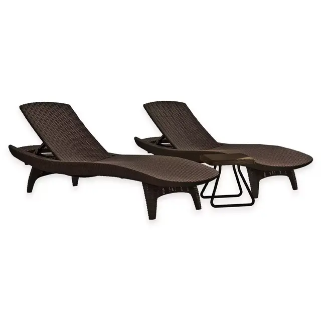 Keter® Pacific Sun 3-Piece Lounger Set in Brown