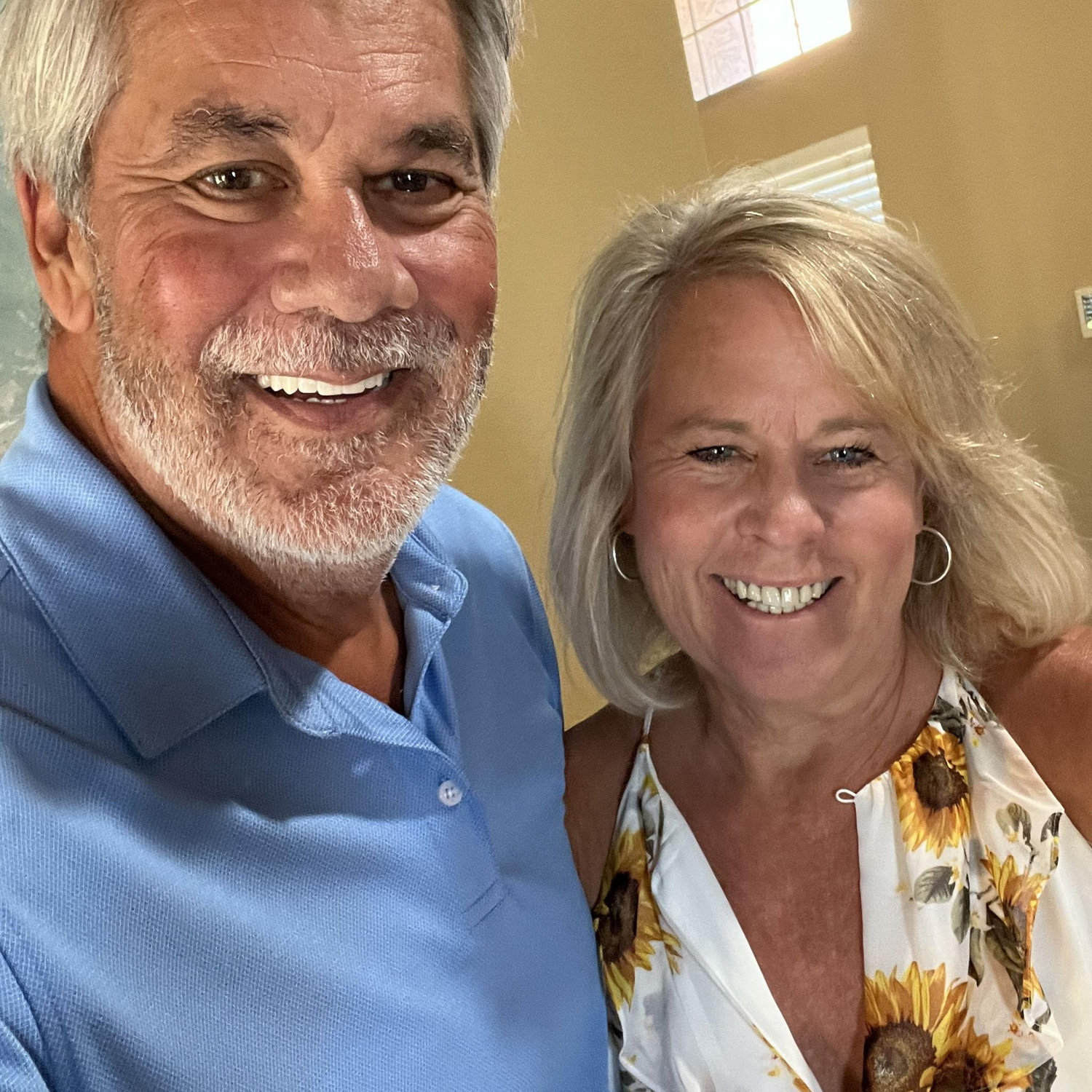 We love to dress up for date night... thanks Terri for lending me your (Kansas) Sunflower Dress!