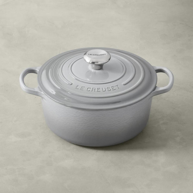 Le Creuset Signature Enameled Cast Iron Round Dutch Oven, 4 1/2-Qt., French Grey