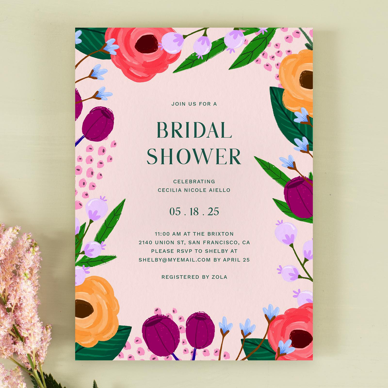 Zola Wedding & Bridal Shower Invitations Ybel Frame