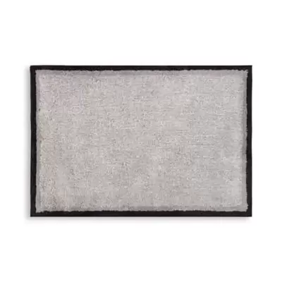 Marble Bath Rug in Silver