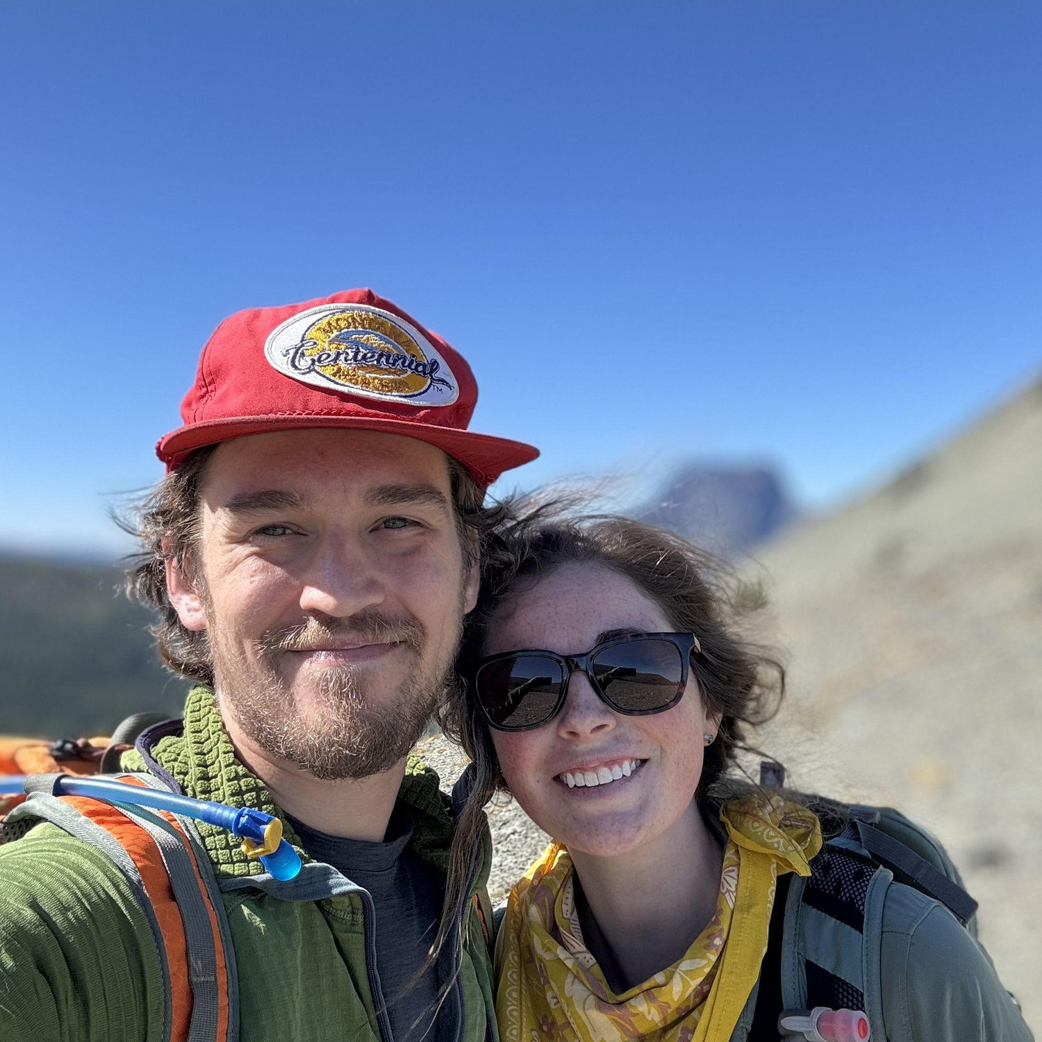 Two raptors flew right past us on this moment. Bluebird day!