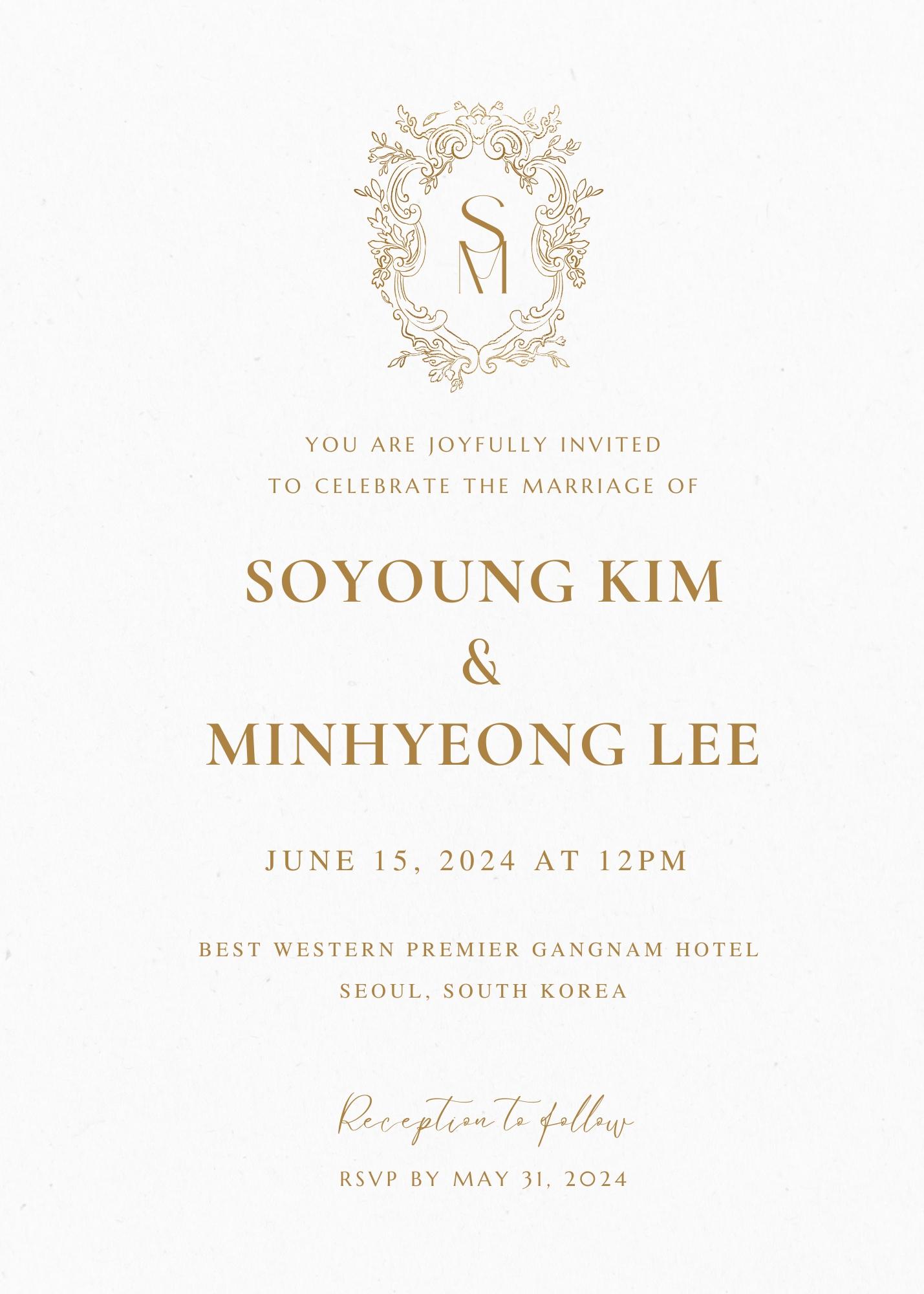 The Wedding Website of Soyoung Kim and Minhyeong Lee