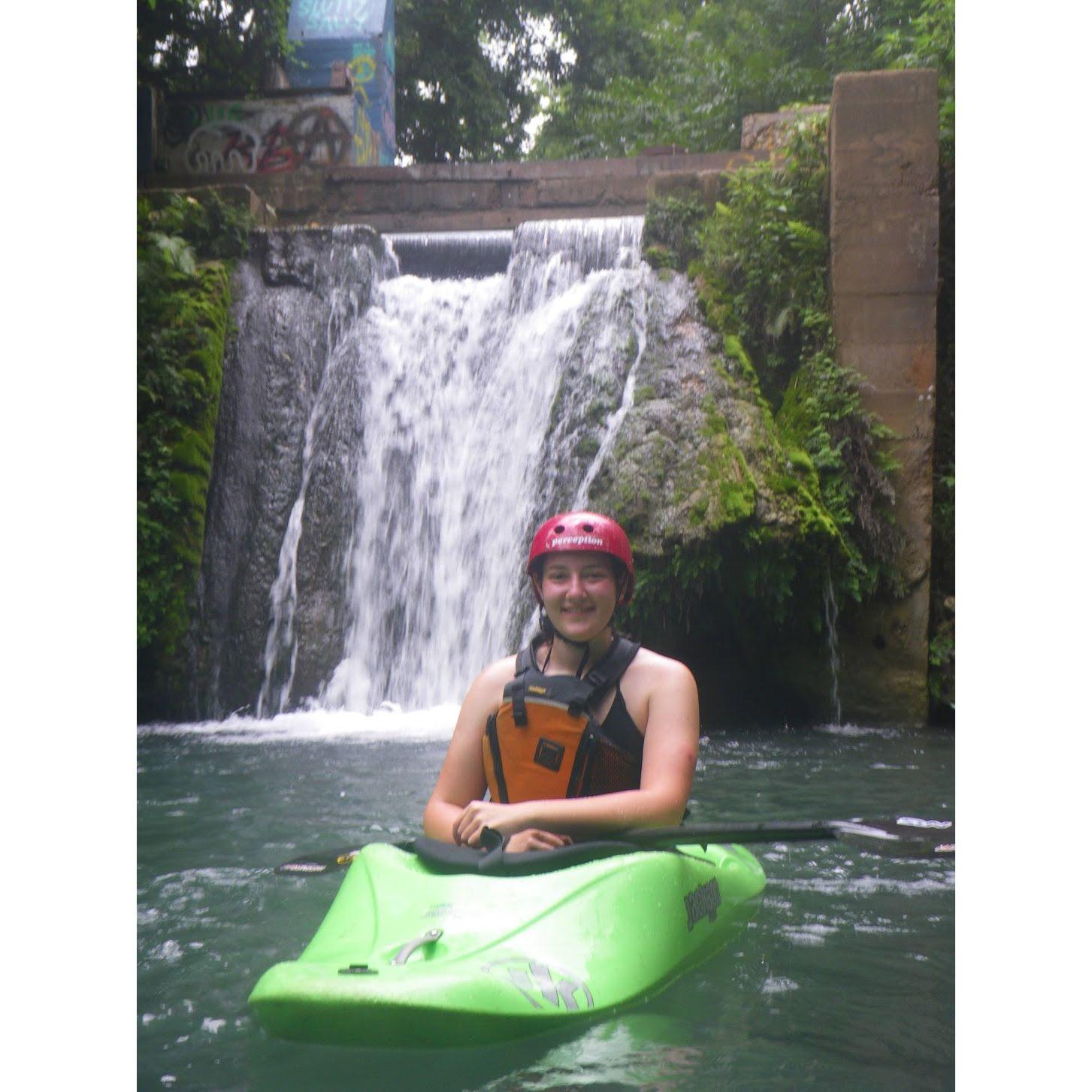 We jumped off that waterfall in the kayaks...Sonya was terrified, once in a lifetime experience, probably will never try again hahaha