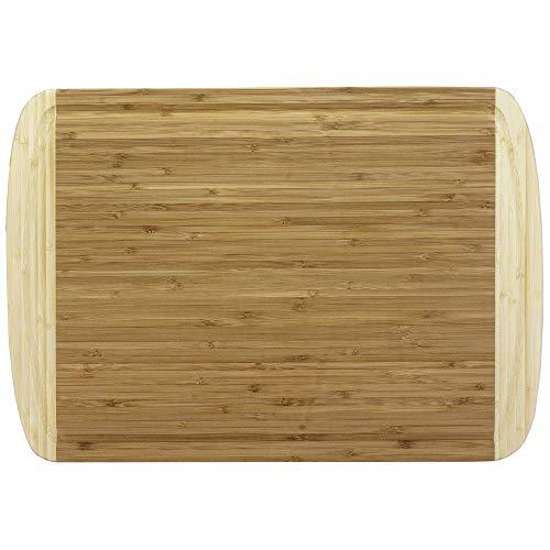 Totally Bamboo 20-1250 Kona Bamboo Carving & Cutting Board with Juice Groove, 18" x 12-1/2", Natural Two Tone
