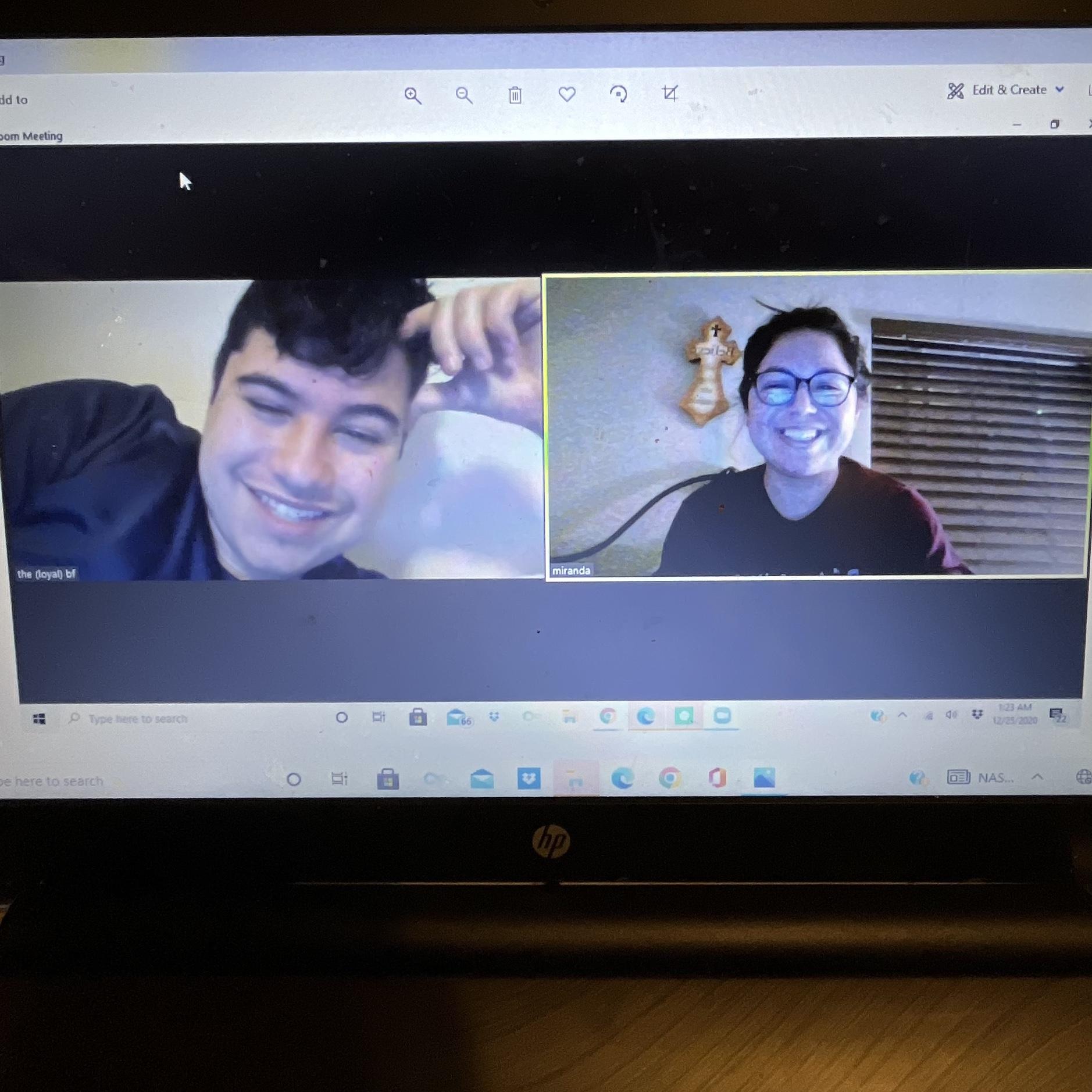 Zoom | 2020 | A random picture I found of us on my old computer. I suspect it’s the early days of our relationship where we’d Zoom a lot 😂