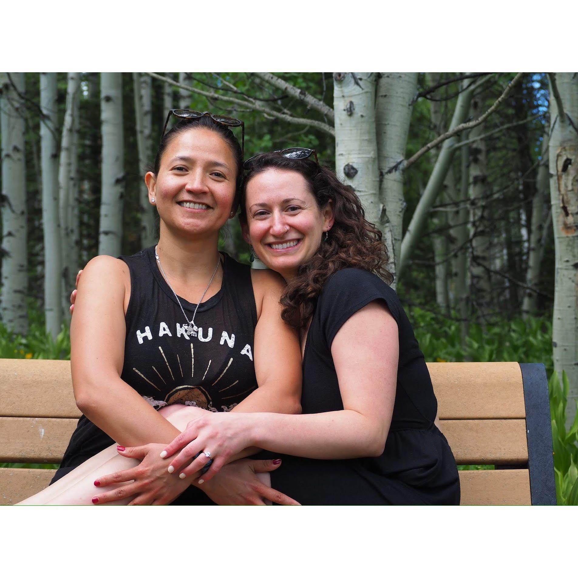 Beautiful photos of us with the Aspens in the background thanks to the amazing and talented Puja Mehta.