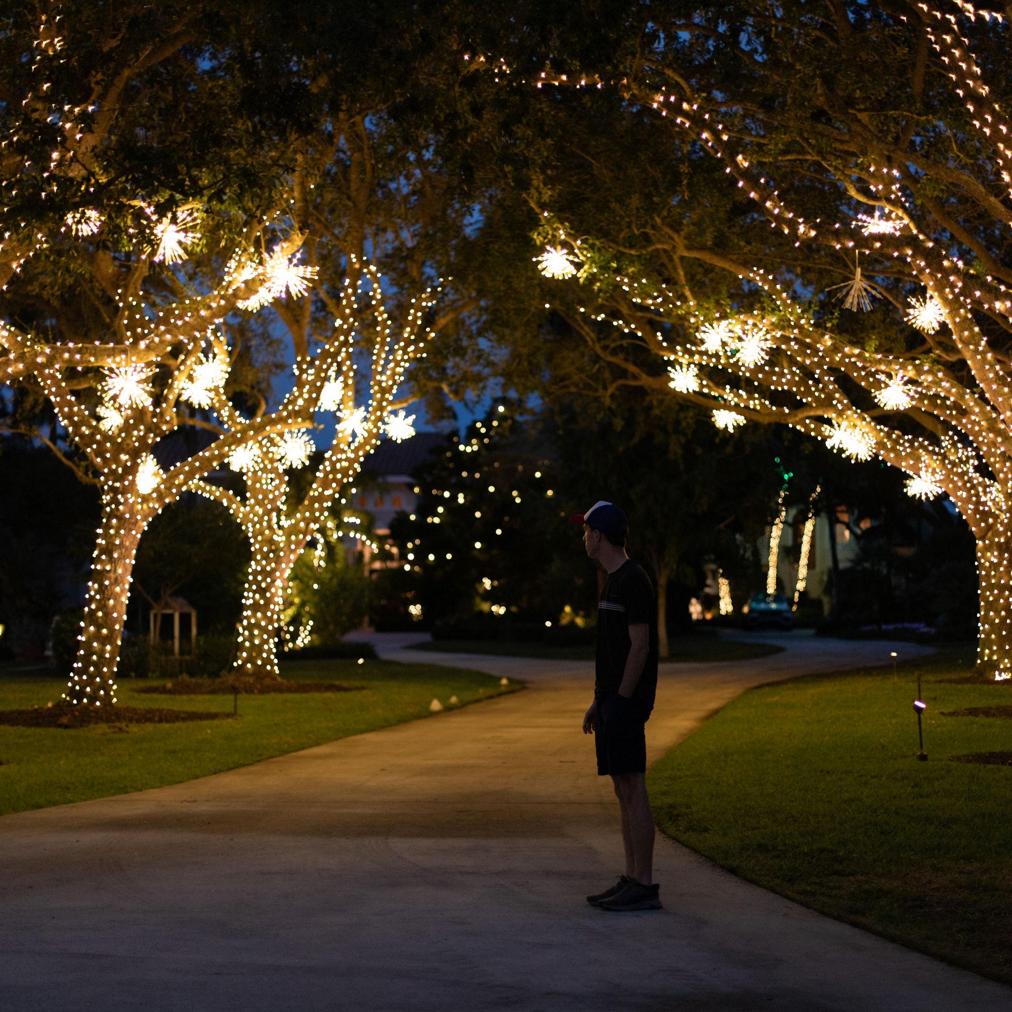 We ended up planning to shoot the shots looking this way down the driveway