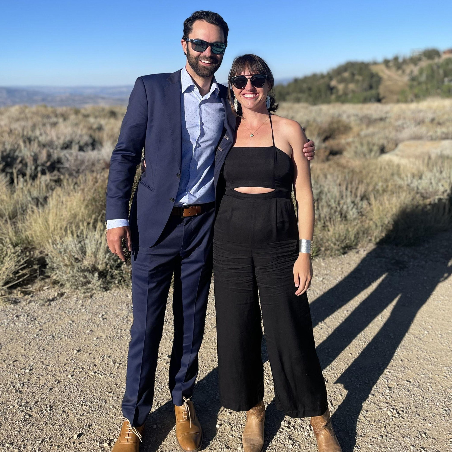 One thing we both love is being in the mountains and looking good while doing it!