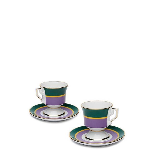 Espresso Cup Set Of 2Rainbow Azzurro in Porcelain