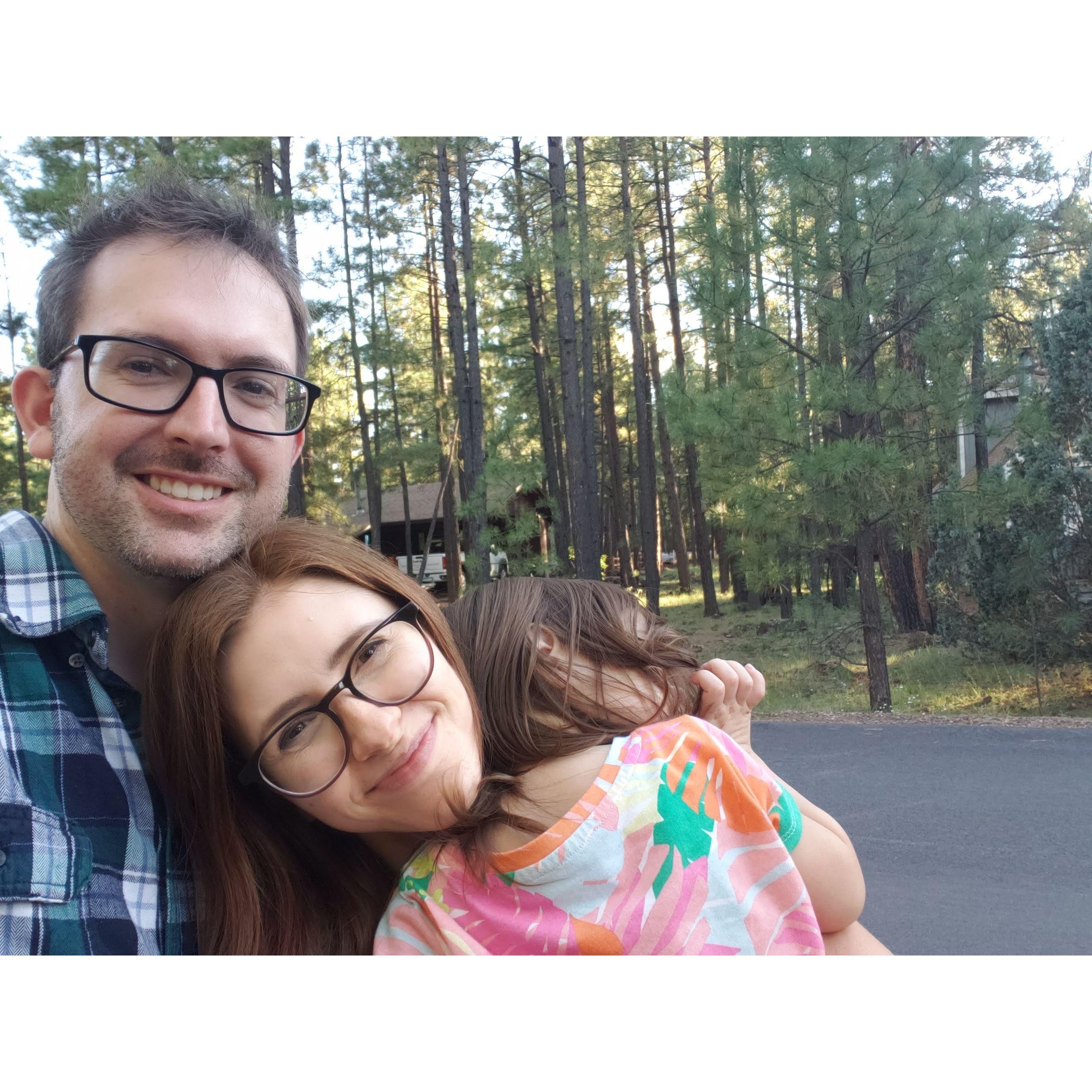 Our first trip to Pinetop, northern Arizona, where we stayed with Jacen's grandparents!